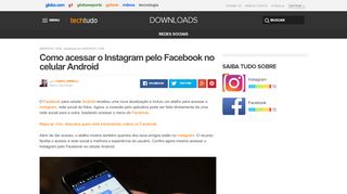 
                            5. Como acessar o Instagram pelo Facebook no celular Android | Dicas ...
