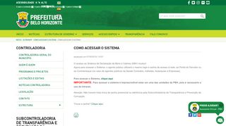 
                            12. Como acessar o sistema | Prefeitura de Belo Horizonte - PBH