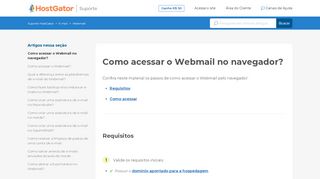 
                            12. Como acessar o Webmail através do navegador – Suporte HostGator