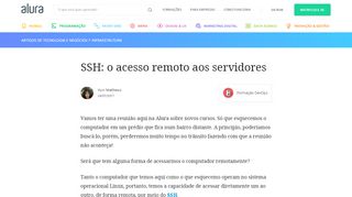 
                            13. Como acessar servidores remotamente com SSH - Blog da Alura