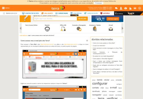 
                            2. Como acesso meu e-mail pelo site Terra? - Dúvidas Terra Mobile