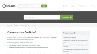 
                            8. Como acesso o OneDrive? – Suporte | One.com