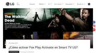 
                            11. ¿Cómo activar Fox Play Activate en Smart TV LG? - LG Chile