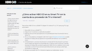 
                            6. ¿Cómo activar HBO GO en su Smart TV con la cuenta de su ...