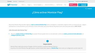
                            2. ¿Cómo activar Movistar Play? – Atención al cliente Movistar