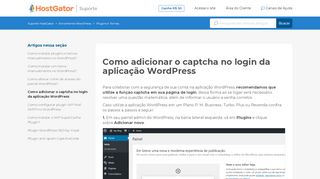 
                            13. Como adicionar o captcha no login da aplicação WordPress – Suporte ...