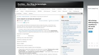 
                            9. Como adquirir os serviços do LotusLive? | Euclides - Seu Blog de ...