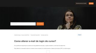 
                            7. Como alterar e-mail de login? - Cursos Camila Porto - Zendesk