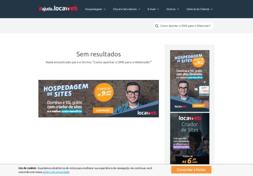 
                            12. Como apontar o DNS para o Webnode? - Wiki Locaweb