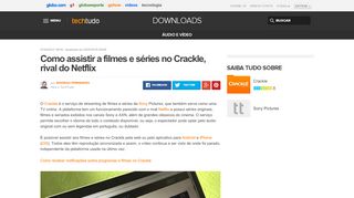 
                            7. Como assistir a filmes e séries no Crackle, rival do Netflix | Dicas e ...