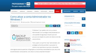 
                            13. Como ativar a conta Administrador no Windows 7 - Profissionais TI