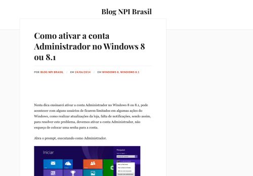 
                            10. Como ativar a conta Administrador no Windows 8 ou 8.1