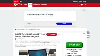 
                            2. Como ativar 'bolha' para salvar senhas no Chrome - CCM