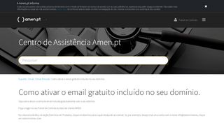 
                            10. Como ativar o email gratuito incluído no seu domínio. - Amen