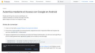 
                            1. Cómo autenticar mediante el Acceso con Google en Android | Firebase