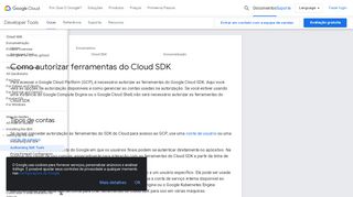 
                            2. Como autorizar ferramentas do Cloud SDK - Google Cloud