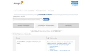 
                            7. COMO CADASTRA A MINHA SENHA NO DOTZ.COM.BR - Multiplus ...