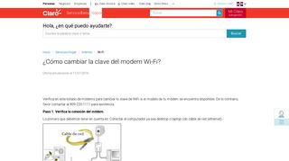 
                            2. ¿Cómo cambiar la clave del modem Wi-Fi? - Claro | Soporte