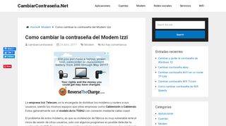 
                            9. Como cambiar la contraseña del Modem Izzi » CambiarContraseña.Net