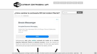 
                            11. ¿Cómo cambiar la contraseña Wifi del módem Fibertel? | FACIL Y ...