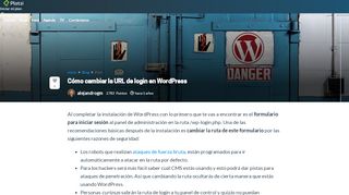 
                            5. Cómo cambiar la URL de login en WordPress - Platzi