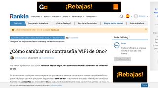 
                            10. ¿Cómo cambiar mi contraseña WiFi de Ono? - Rankia