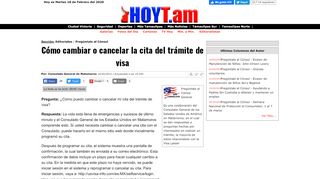 
                            9. Cómo cambiar o cancelar la cita del trámite de visa - Hoy Tamaulipas
