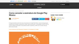 
                            12. Como cancelar a assinatura do Google Play Música | Dicas e Tutoriais ...
