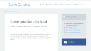 
                            12. Como cancelar o Go Read Vivo - Plataforma de Revistas Digitais