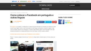 
                            7. Como colocar o Facebook em português e outras línguas | Dicas e ...