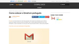 
                            10. Como colocar o Gmail em português | Dicas e Tutoriais | TechTudo