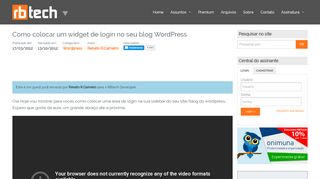 
                            9. Como colocar um widget de login no seu blog Wordpress | RBtech ...