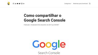 
                            7. Como compartilhar o Google Search Console » SECNET