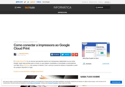 
                            2. Como conectar a impressora ao Google Cloud Print | Dicas e Tutoriais ...