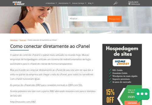 
                            10. Como conectar diretamente ao cPanel | Homehost