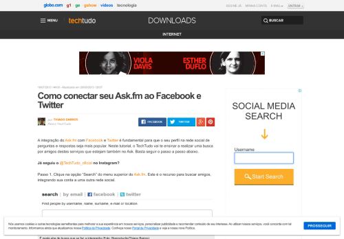 
                            5. Como conectar seu Ask.fm ao Facebook e Twitter | Dicas e Tutoriais ...