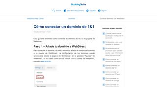 
                            10. Cómo conectar un dominio de 1&1 – Inicio - WebDirect - Booking.com