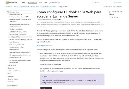 
                            12. Cómo configurar Exchange en el web para tener acceso a Exchange ...