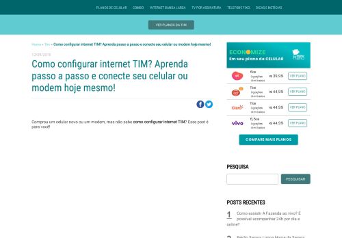 
                            10. Como configurar internet TIM? Confira o passo a passo! | Melhor Plano