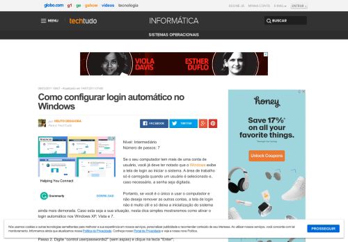 
                            3. Como configurar login automático no Windows | Dicas e Tutoriais ...