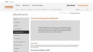 
                            9. Como configurar o APN | Nextel