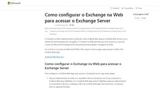 
                            1. Como configurar o Exchange na web para acessar o Exchange Server
