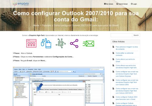 
                            8. Como configurar Outlook 2007/2010 para sua conta do Gmail: