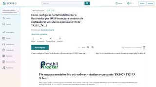
                            12. Como configurar Portal Mobiltracker e Rastreador por SMS Fórum ...