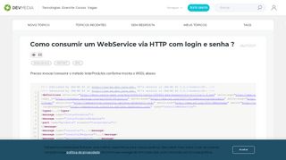 
                            2. Como consumir um WebService via HTTP com login e senha ? - Fórum ...