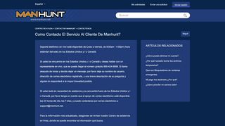 
                            9. Como Contacto el servicio al cliente de Manhunt? – CENTRO DE ...