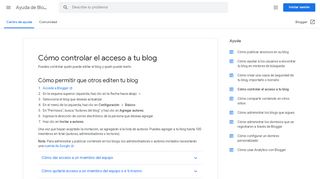 
                            12. Cómo controlar el acceso a tu blog - Ayuda de Blogger