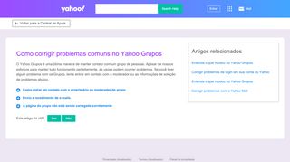 
                            6. Como corrigir problemas comuns no Yahoo Grupos - Ajuda do Yahoo