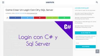 
                            6. Como Crear Un Login Con C# y SQL Server - Ugbtuts