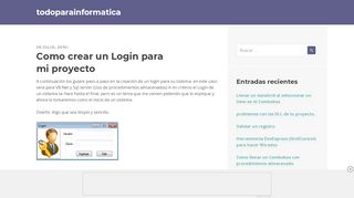 
                            9. Como crear un Login para mi proyecto – todoparainformatica